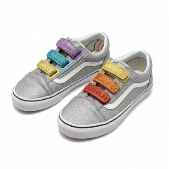 Vans Other - Vans Silver Sneakers with Colorful Straps